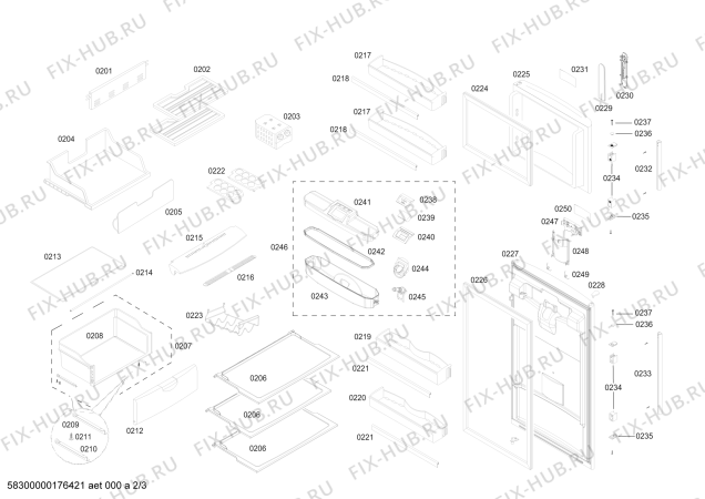 Схема №1 KDN46PI111 REF BOSCH ECO-TT465 IX 220V/60HZ с изображением Модуль управления для холодильника Bosch 11010994