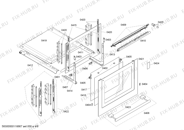 Схема №1 HB334250 с изображением Ремкомплект для духового шкафа Bosch 00492037