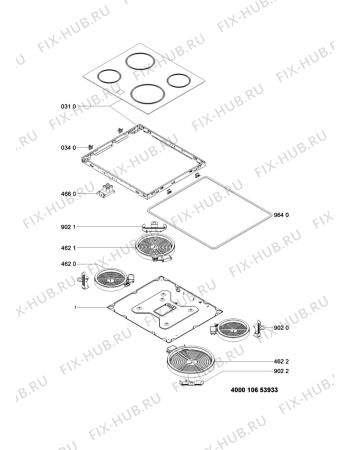 Схема №1 AKL702NE (F101503) с изображением Поверхность для электропечи Indesit C00397426