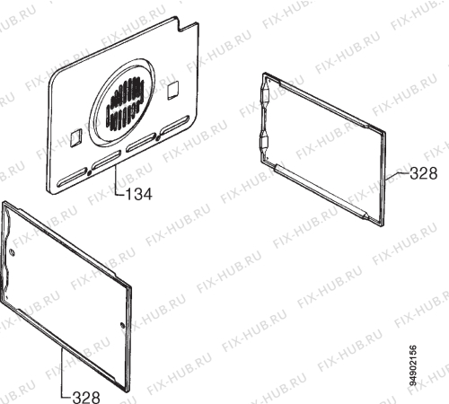 Взрыв-схема плиты (духовки) Corbero HB4000I/1 - Схема узла Accessories