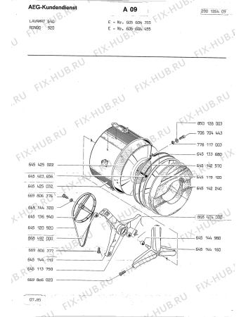 Взрыв-схема стиральной машины Aeg LAV540 - Схема узла Section2