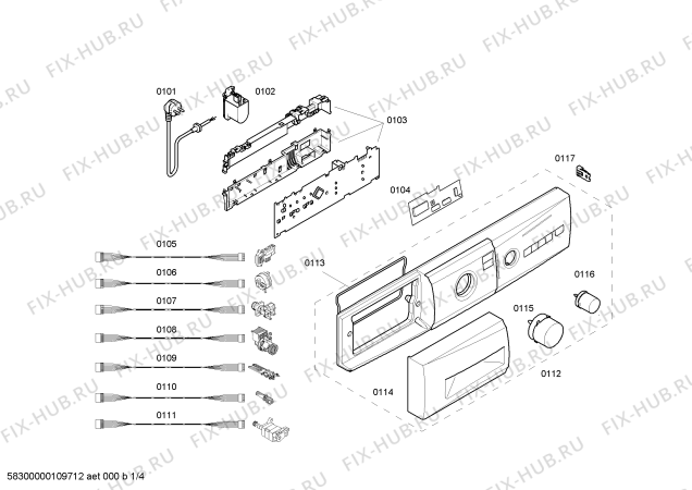 Схема №1 CM1220HGTR Profilo CM1220HG с изображением Ручка для стиральной машины Bosch 00497165