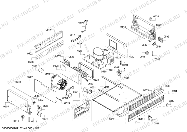 Схема №1 CI30RP01 с изображением Плата для холодильной камеры Bosch 00707814
