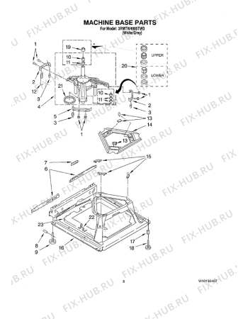 Схема №1 3RMTW4905TW (F091324) с изображением Двигатель (мотор) для сушильной машины Indesit C00313816