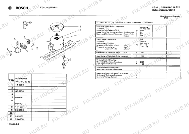 Взрыв-схема холодильника Bosch KGV3600II - Схема узла 02