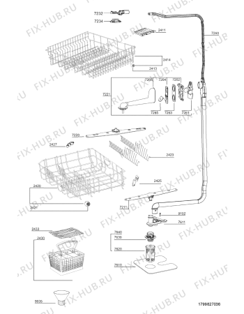 Схема №1 ADP 688 WH с изображением Специзоляция для посудомойки Whirlpool 481246648115