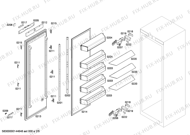 Схема №1 RF471200 с изображением Вставная полка для холодильника Bosch 00684631