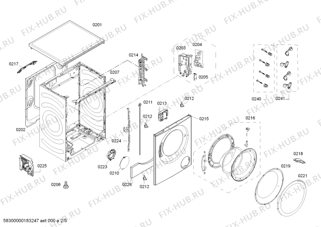 Схема №1 WS12M4680W iQ500 6kg с изображением Модуль управления, запрограммированный для стиралки Siemens 11005116