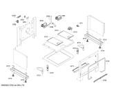 Схема №1 PRD304EG Thermador с изображением Держатель для плиты (духовки) Bosch 00685379