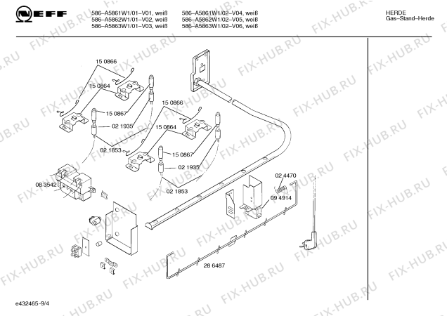 Схема №2 A5862W1 586 с изображением Панель для электропечи Bosch 00286472