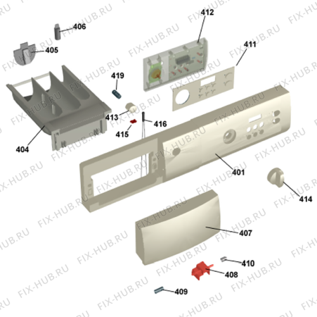 Взрыв-схема стиральной машины Gorenje W6431 AU   -White (900003314, WM50AU) - Схема узла 04