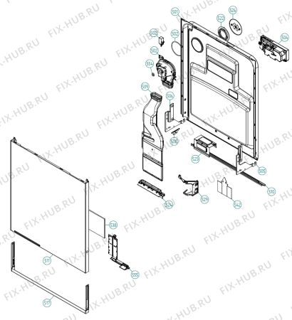 Взрыв-схема посудомоечной машины Asko D5535 SOF DK   -Titanium (415683, DW90.2) - Схема узла 05