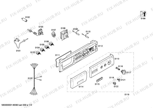 Схема №1 WM22600TI SILVER600 с изображением Ручка для стиралки Siemens 00489567