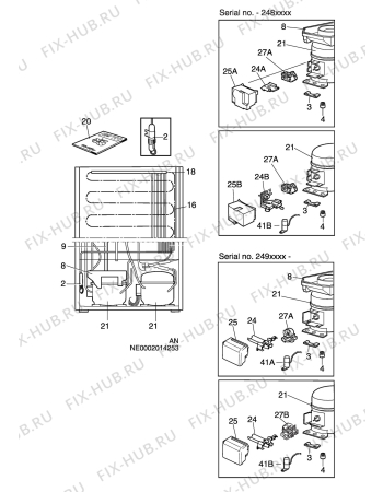 Взрыв-схема холодильника Aeg S2549-7KG - Схема узла C10 Cold, users manual