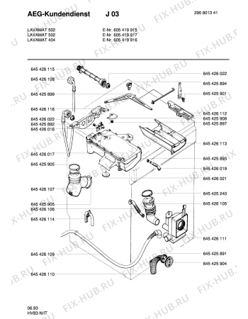 Схема №1 LAV404 с изображением Шланг Aeg 8996454261059