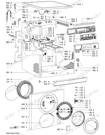 Схема №2 WAK 1600 EX/6 с изображением Декоративная панель для стиральной машины Whirlpool 481245215813