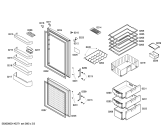 Схема №1 KGV39X28 с изображением Панель для холодильной камеры Bosch 00614373