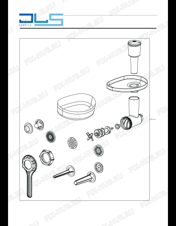 Взрыв-схема кухонного комбайна KENWOOD KVL4220S KITCHEN MACHINE - XL - Схема узла 5