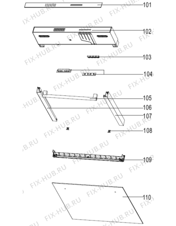 Схема №1 GV6SY2B-1 (463704, WQP12-7325A) с изображением Фиксатор для электропосудомоечной машины Gorenje 453859