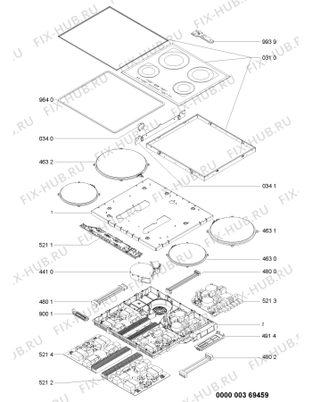Схема №1 KHIT6010I1 (F091741) с изображением Инструкция по эксплуатации для плиты (духовки) Indesit C00351238