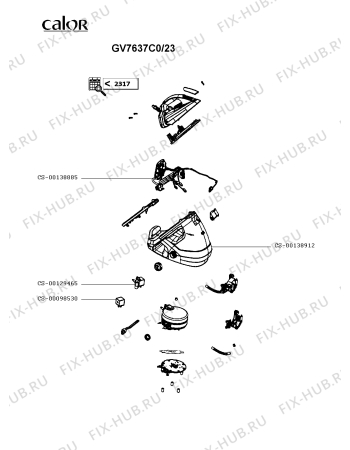 Схема №1 GV7637E0/23 с изображением Клапан для электроутюга Calor CS-00130588
