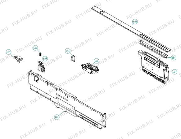 Взрыв-схема посудомоечной машины Asko D5233 FI AU   -Titanium FI #10652339116 (338872, DW70.3) - Схема узла 06