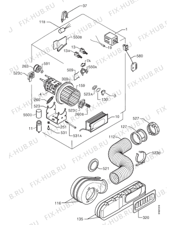 Взрыв-схема стиральной машины Zanussi TDS583T - Схема узла Electrical equipment 268