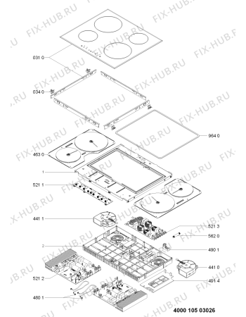 Схема №1 ACM 804/BA/S с изображением Субмодуль для электропечи Whirlpool 481010520213