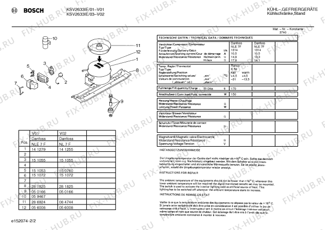 Взрыв-схема холодильника Bosch KSV2633IE - Схема узла 02