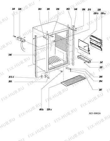 Взрыв-схема холодильника Electrolux RH137LD-1 - Схема узла Housing 001