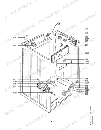 Взрыв-схема стиральной машины Aeg LAV74630-W - Схема узла Electrical equipment 268