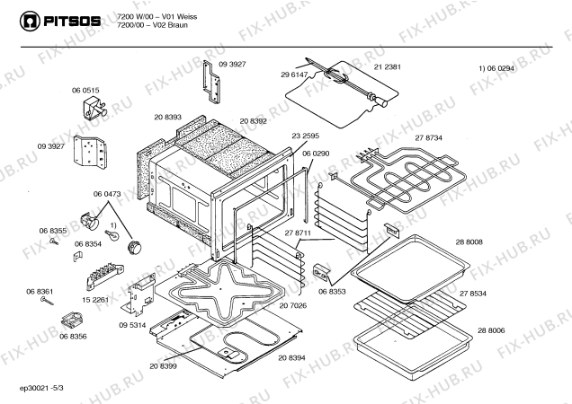Схема №1 7200W с изображением Панель для плиты (духовки) Bosch 00208398