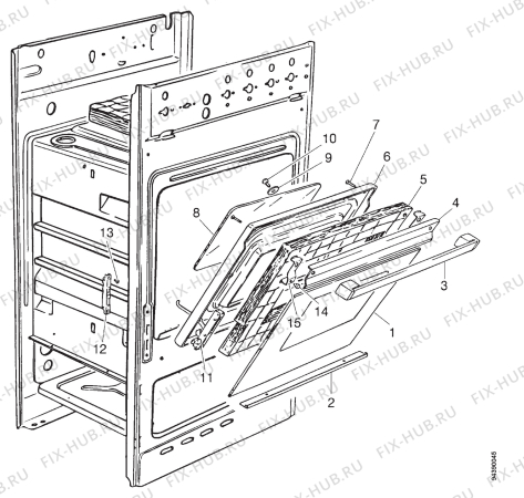 Взрыв-схема комплектующей Zanussi ZC4410W2 - Схема узла Section 4