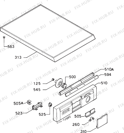 Взрыв-схема посудомоечной машины Zanussi DS22 - Схема узла Command panel 037