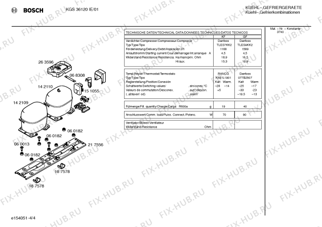 Схема №1 KGU34120GB с изображением Дверь для холодильной камеры Bosch 00236122