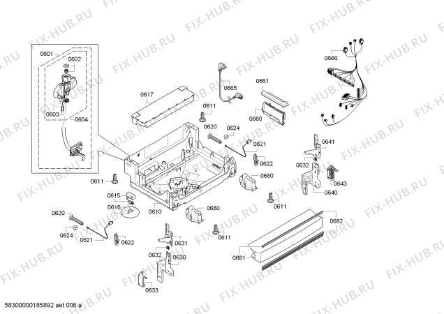 Взрыв-схема посудомоечной машины Bosch SMS58P08EU iQ500 - Схема узла 05