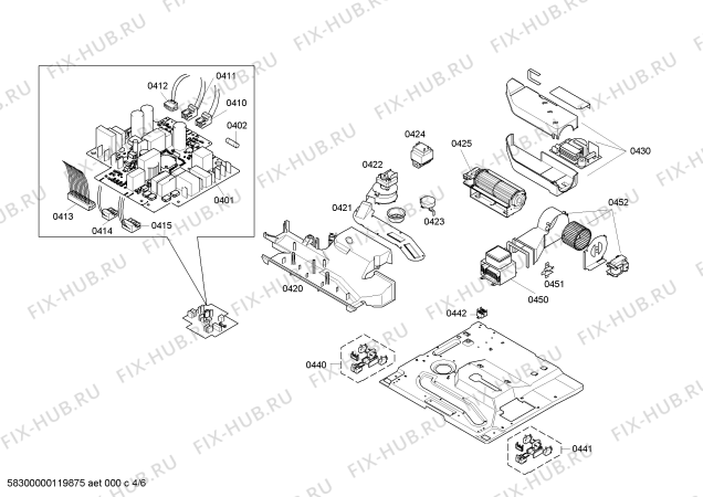 Взрыв-схема плиты (духовки) Bosch HBC84K551N - Схема узла 04