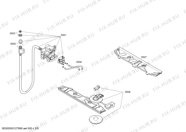 Схема №2 WM14S4F1 S14.4F с изображением Силовой модуль для стиралки Siemens 00668388