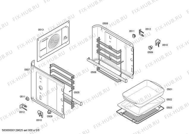 Схема №1 HB100240 с изображением Внешняя дверь для плиты (духовки) Siemens 00474649