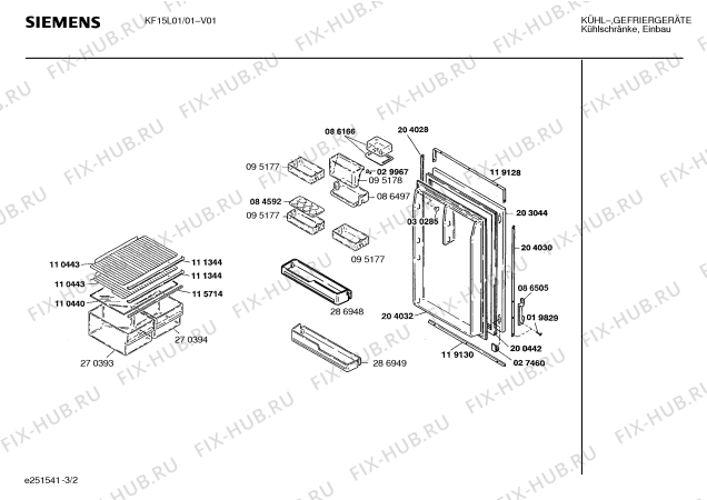 Схема №1 KF15L02 с изображением Дверь морозильной камеры для холодильной камеры Siemens 00286950