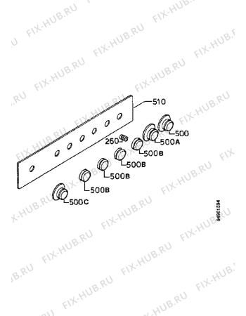 Взрыв-схема плиты (духовки) Zanussi HM493PN - Схема узла Command panel 037