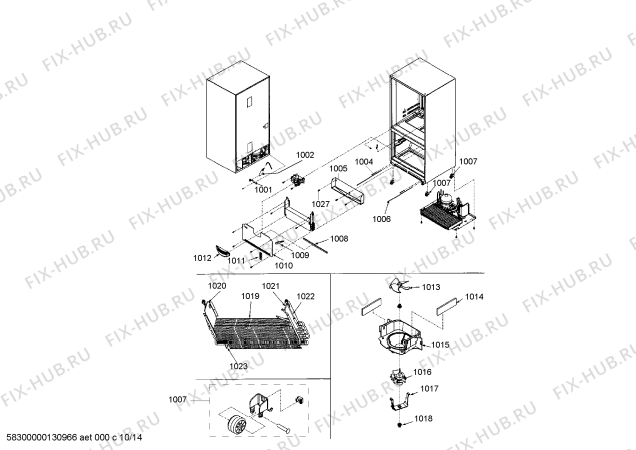 Схема №2 RY495300 с изображением Декоративная планка для холодильника Bosch 00669284