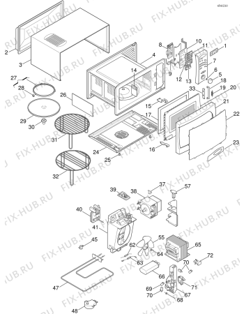 Схема №1 MW22A (F018217) с изображением Обшивка для плиты (духовки) Indesit C00060077
