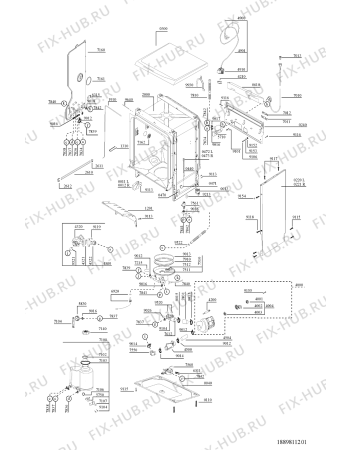Схема №1 ADL 941/1 WH с изображением Панель для посудомоечной машины Whirlpool 481245371252