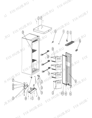 Схема №1 RZAAV22K11 с изображением Дверь для холодильной камеры Whirlpool 488000534134