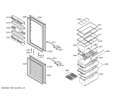 Схема №1 KGU40150 с изображением Дверь для холодильной камеры Bosch 00244327