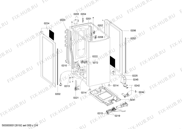 Схема №1 WOT20541 Logixx 6 с изображением Панель управления для стиральной машины Bosch 00670039