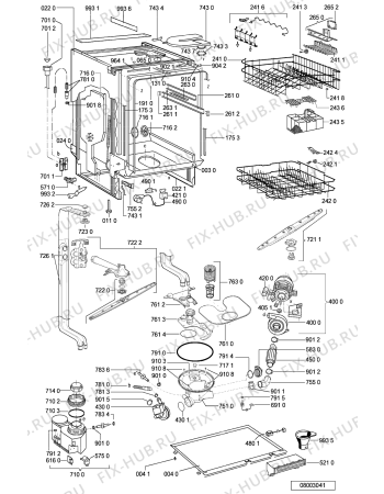 Схема №1 ADG 8442 WH с изображением Панель для посудомоечной машины Whirlpool 481245371809