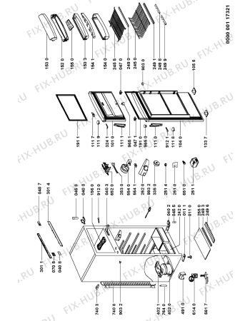 Схема №1 ART 941/H/DBLUE с изображением Дверца для холодильной камеры Whirlpool 481241618183