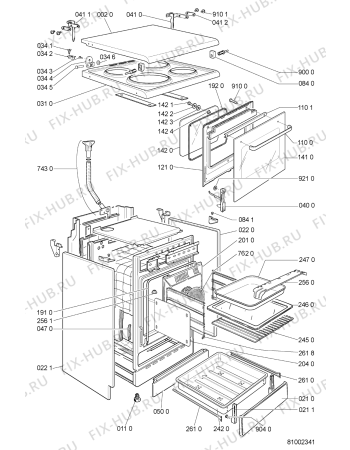 Схема №1 ACM 356 WH с изображением Обшивка для плиты (духовки) Whirlpool 481245359892